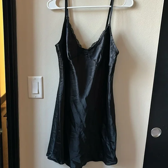 Black Slip Dress - Picture 1 of 3